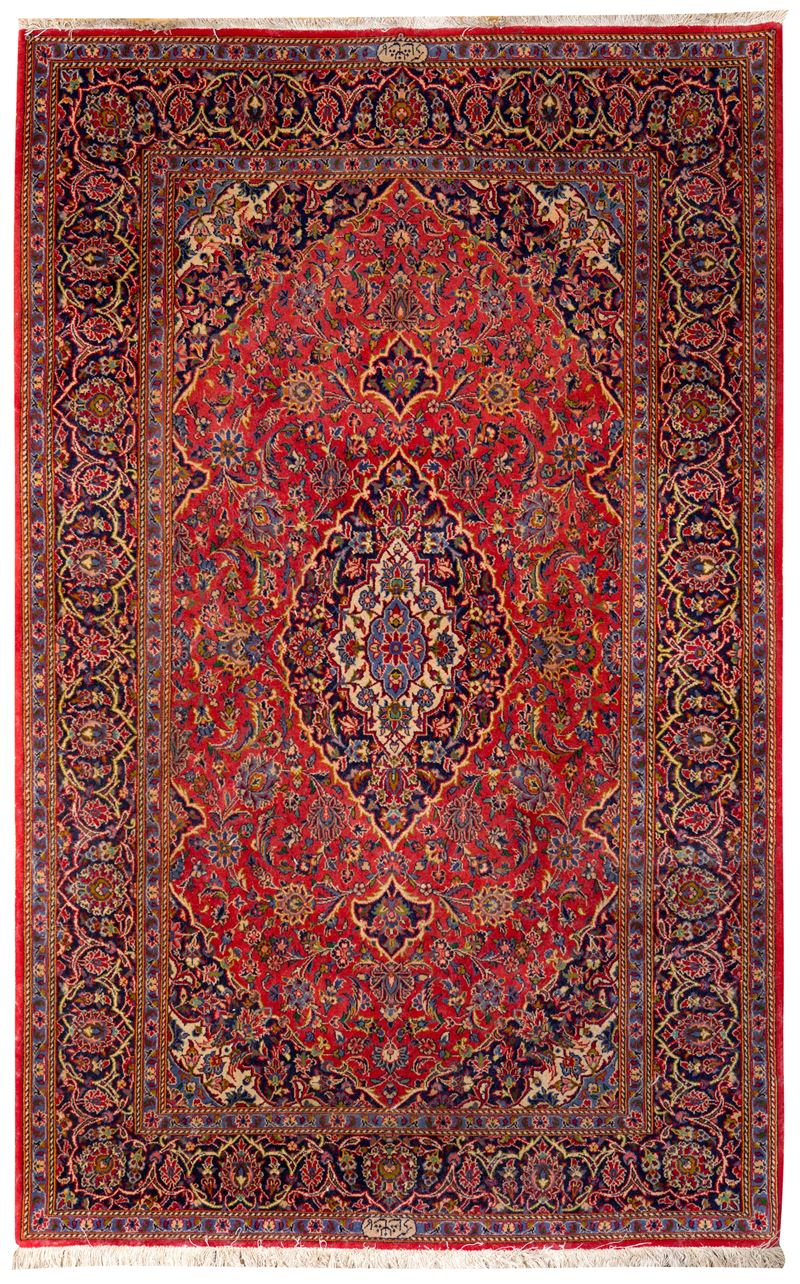 Tappeto Persiano Kashan Shadsar Firmato