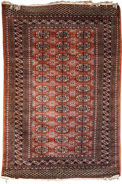 Tappeto Fondo Arancio Disegno Bukhara
