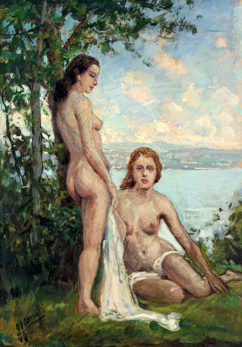 Gigi Comolli - Bagnanti al Lago