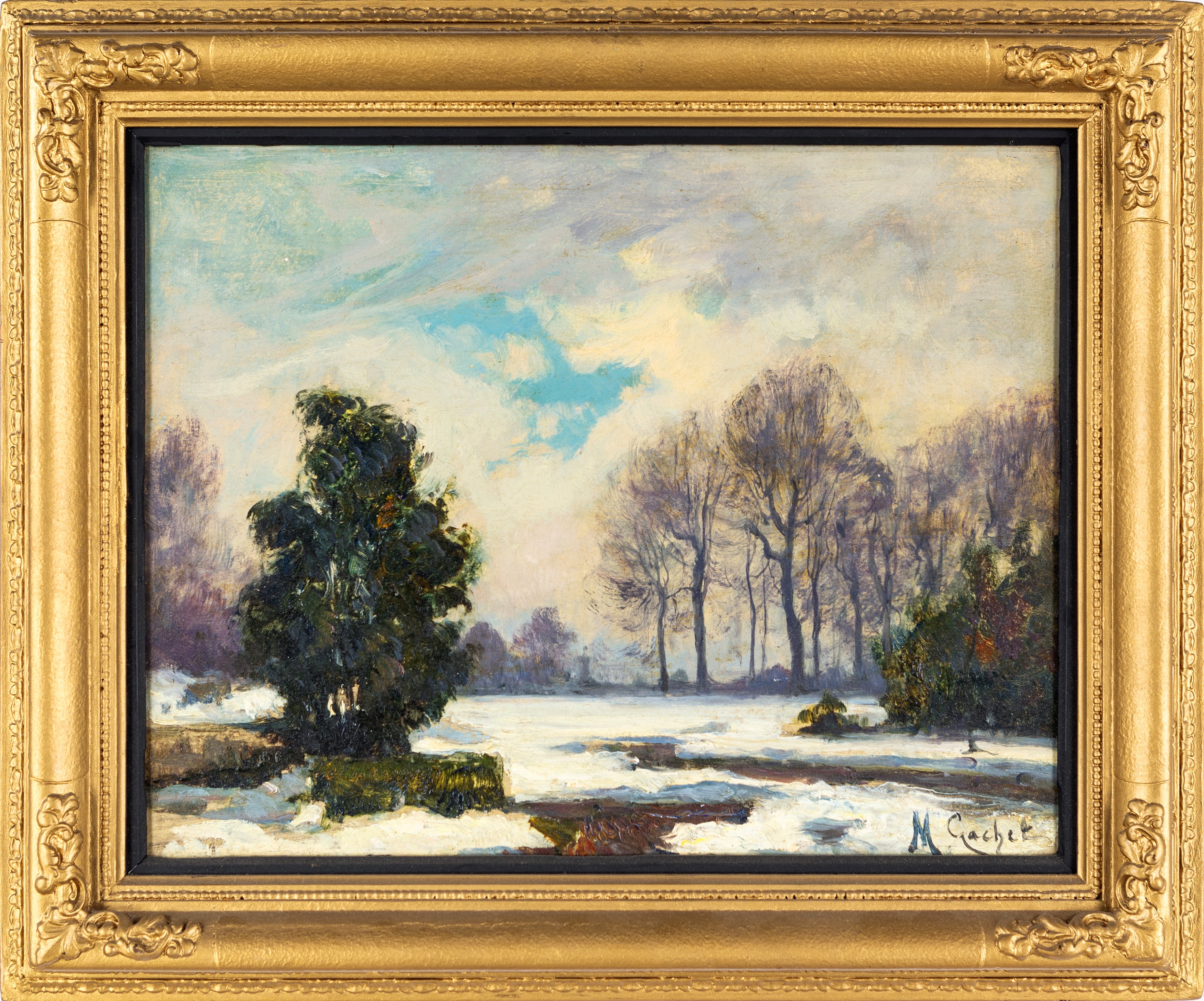 Mario Gachet - Paesaggio Innevato