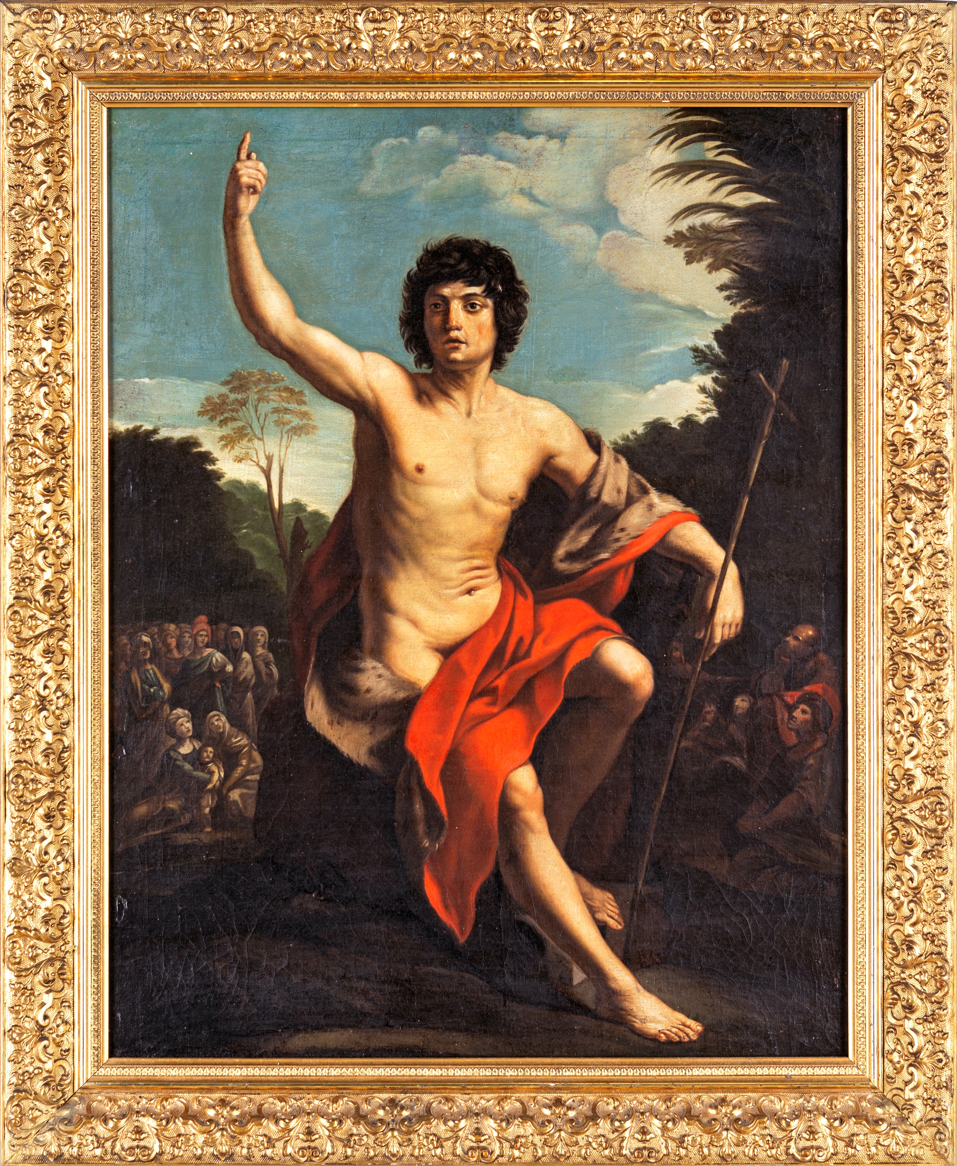 Scuola Italiana del XVIII Secolo - Predica di San Giovanni Battista