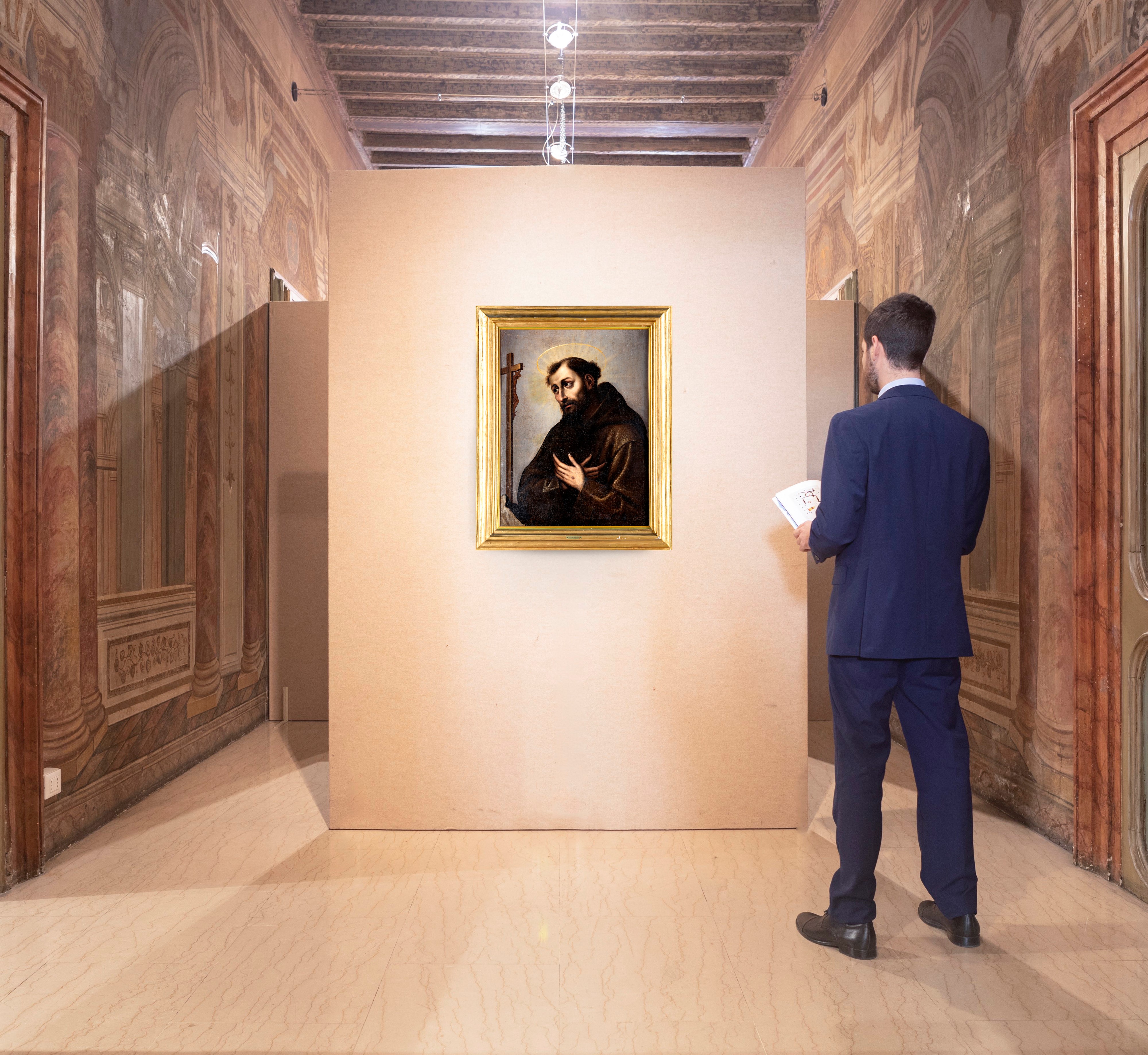 Scuola Italiana del XVII Secolo - San Francesco in Preghiera