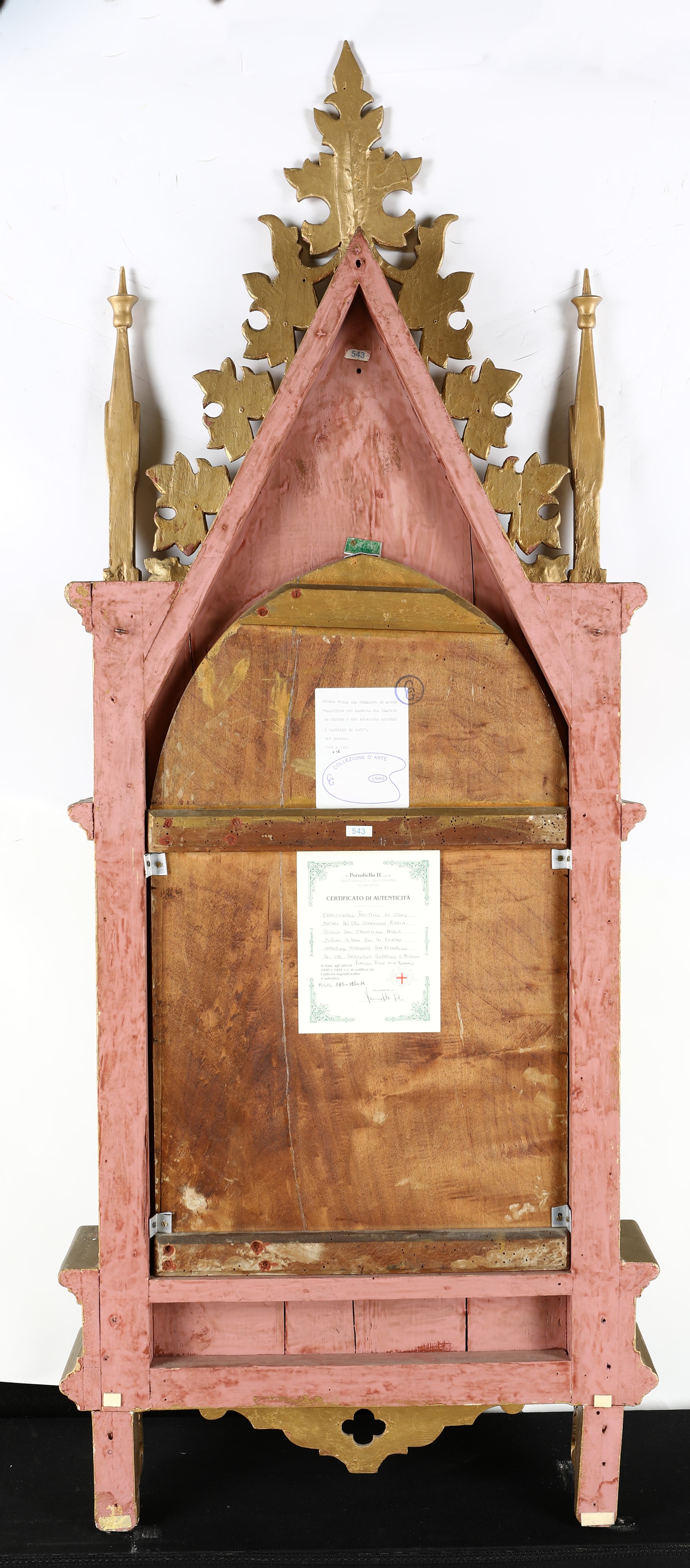 Scuola Italiana del XIX Secolo - Madonna della Tenerezza con gli Arcangeli Michele e Gabriele