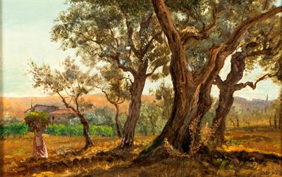 Contadina e Alberi