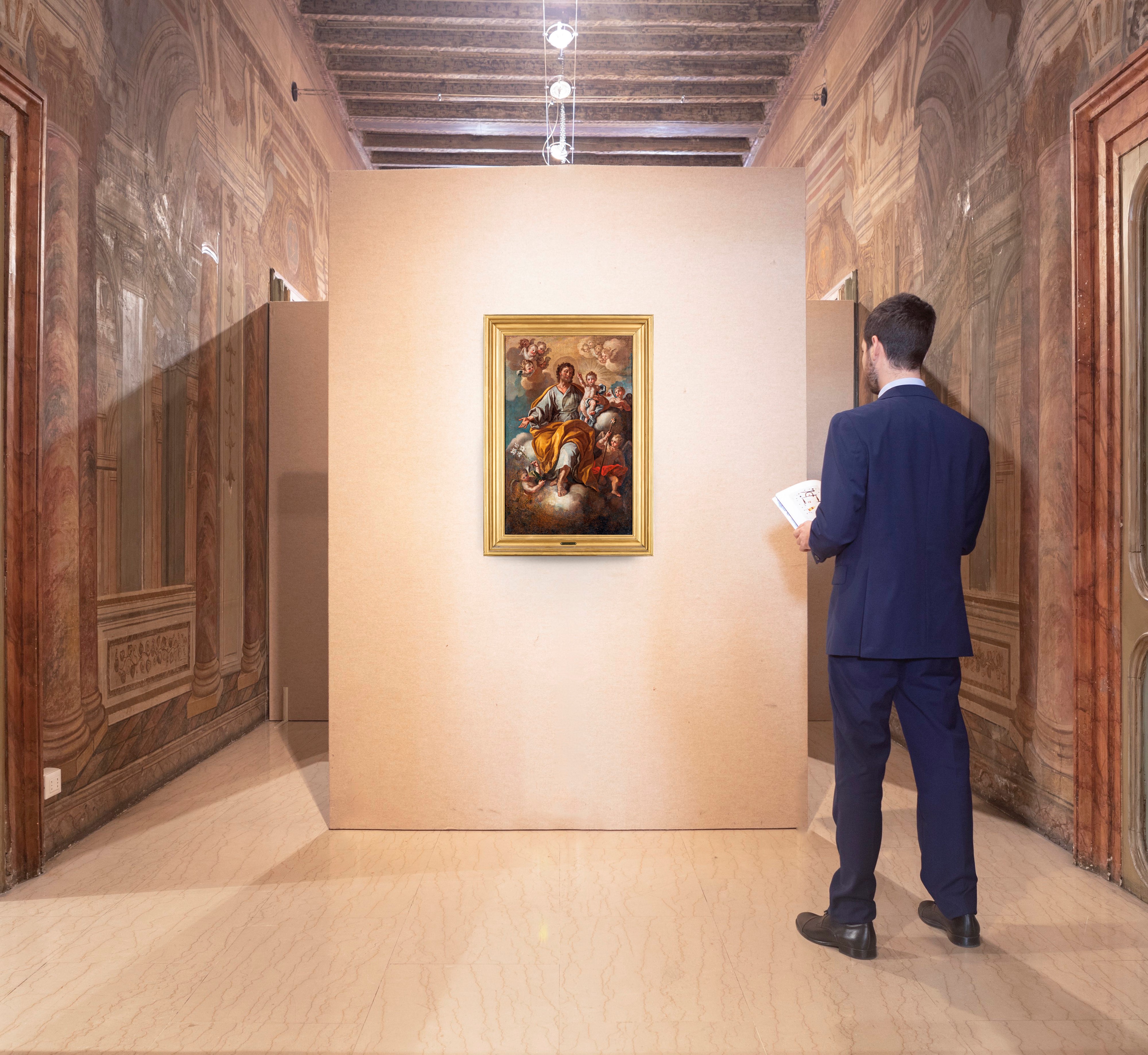 Scuola Napoletana del XVIII Secolo - San Giuseppe con Bambin Gesù