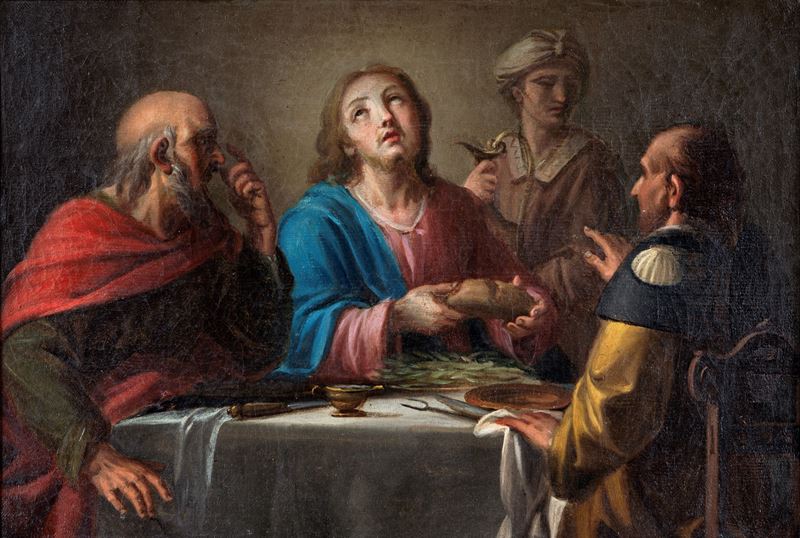 Scuola Romana del XVIII Secolo - Cena in Emmaus