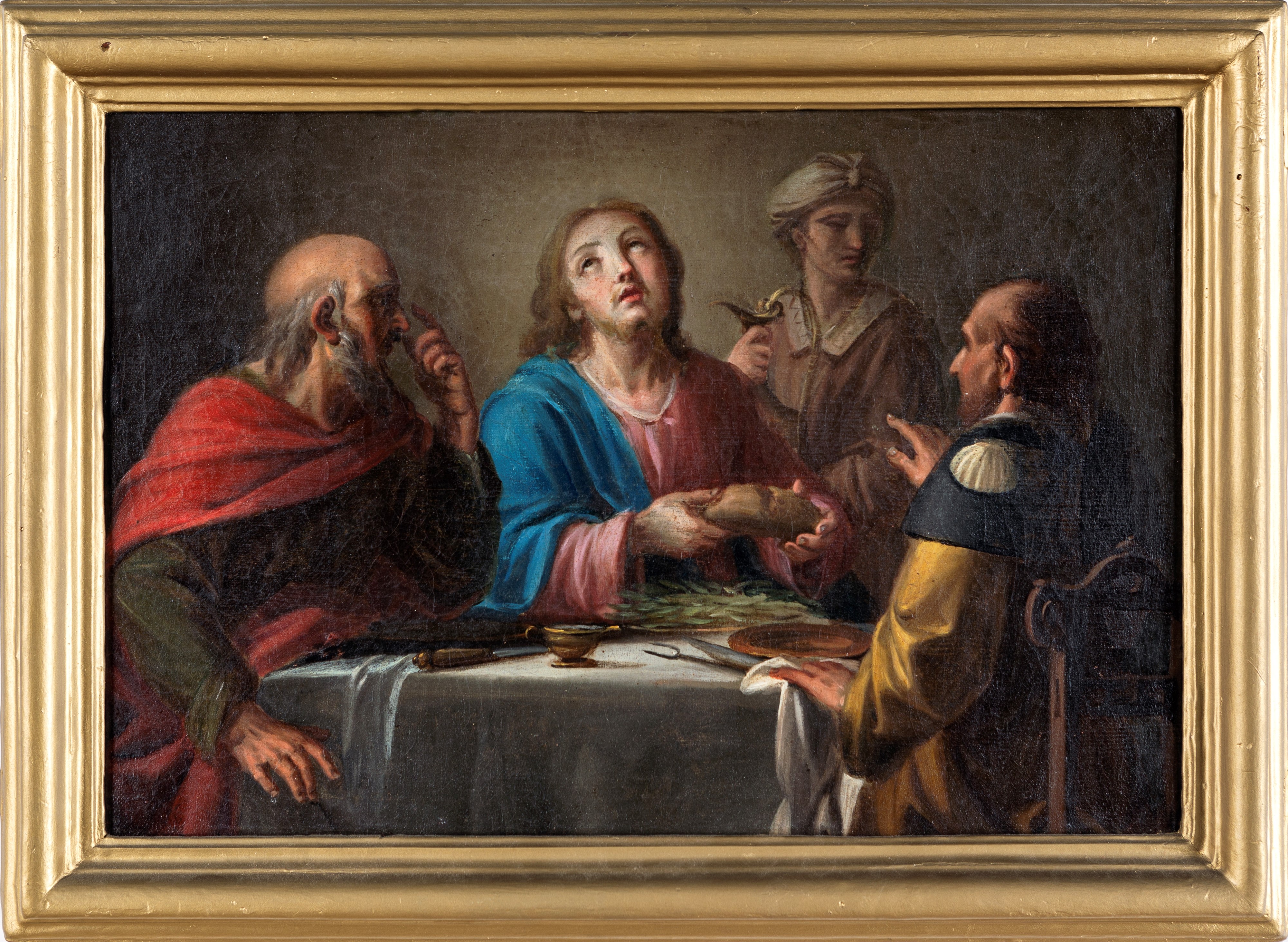 Scuola Romana del XVIII Secolo - Cena in Emmaus