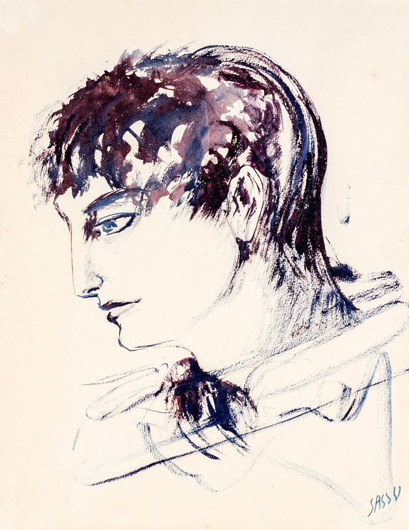 Aligi Sassu - Volto di Ragazzo