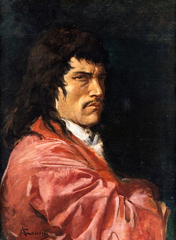 Amos Cassioli - Gentiluomo in abiti seicenteschi