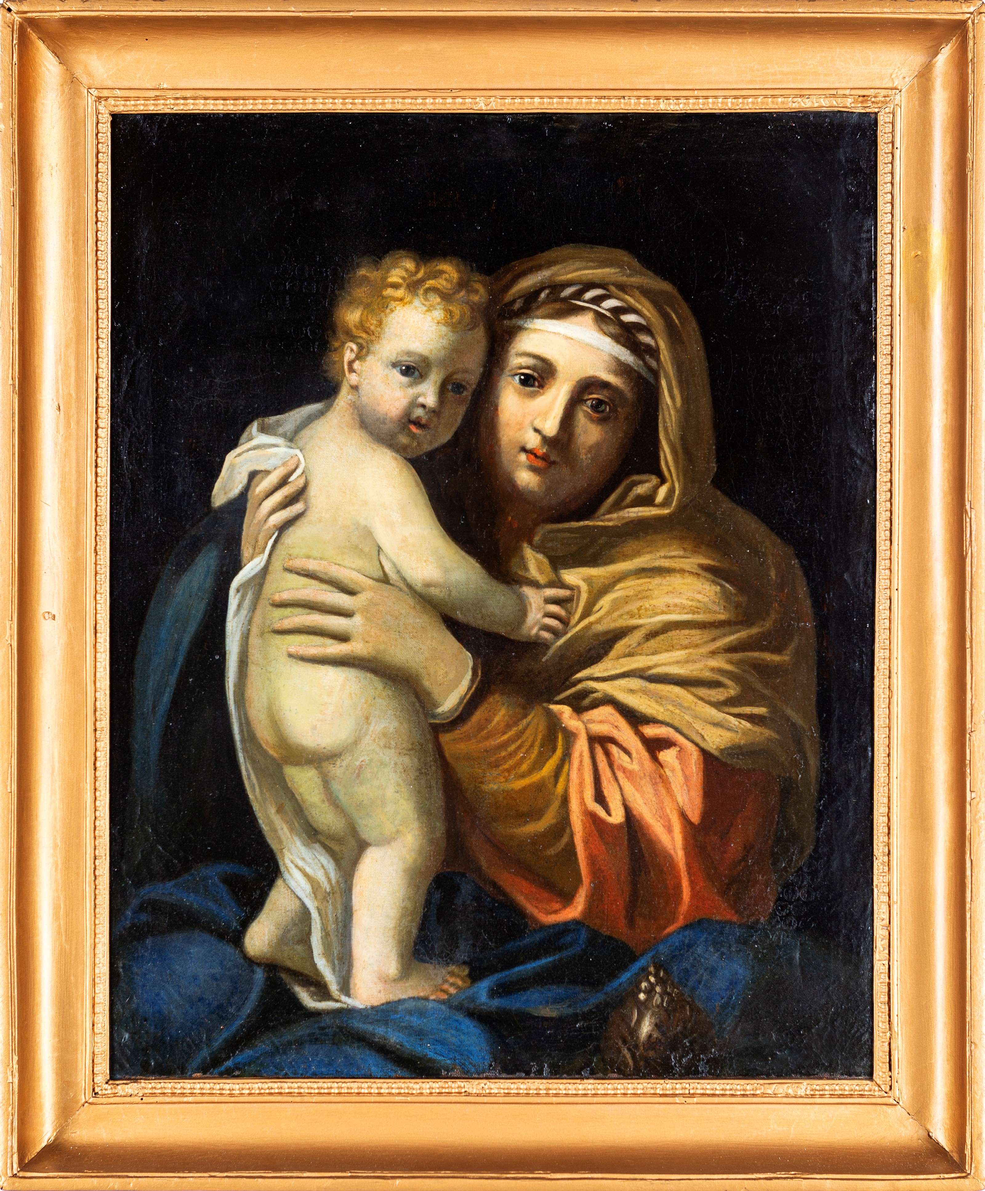Scuola Francese Fine XVIII/inizio XIX Secolo - Madonna con Bambino