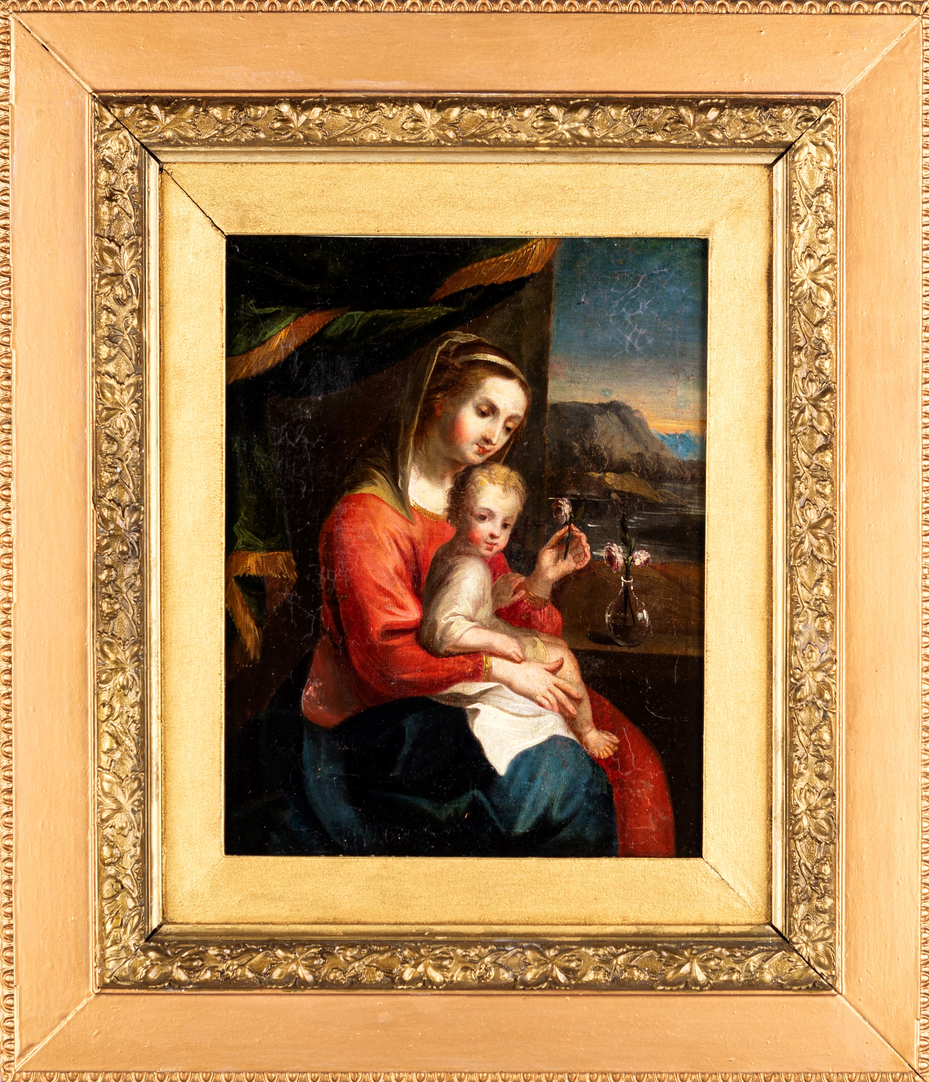 Scuola Lombarda del XVII Secolo - Madonna con i Fiori