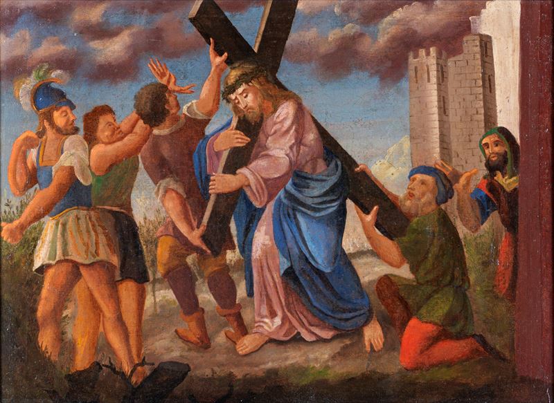 Scuola Italiana del XVIII Secolo - Quinta Stazione della Via Crucis