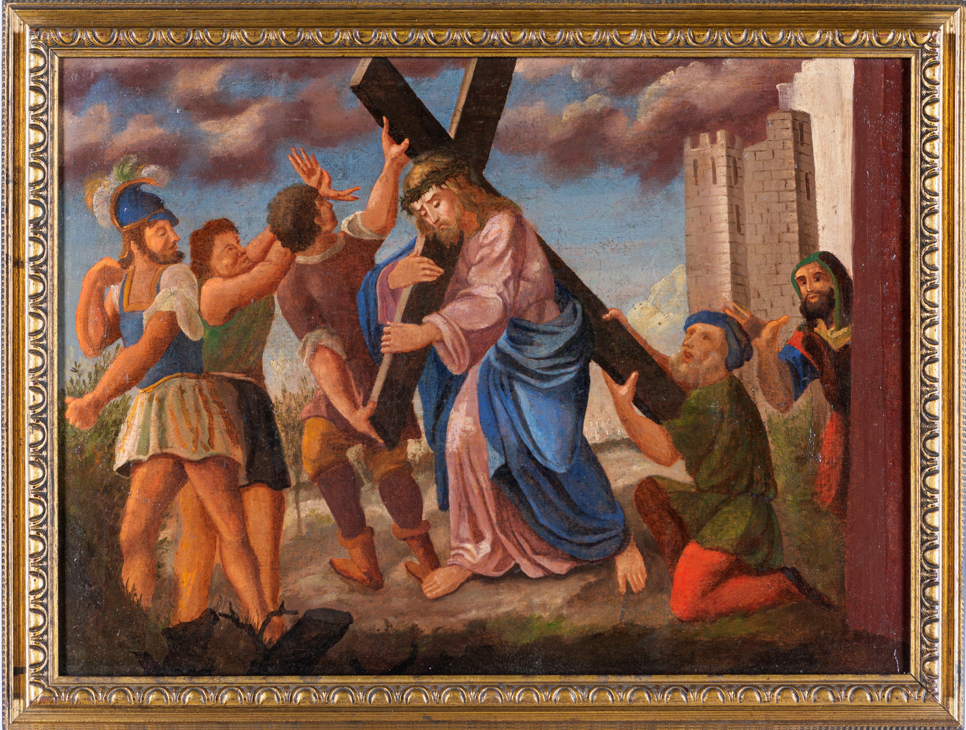 Scuola Italiana del XVIII Secolo - Quinta Stazione della Via Crucis