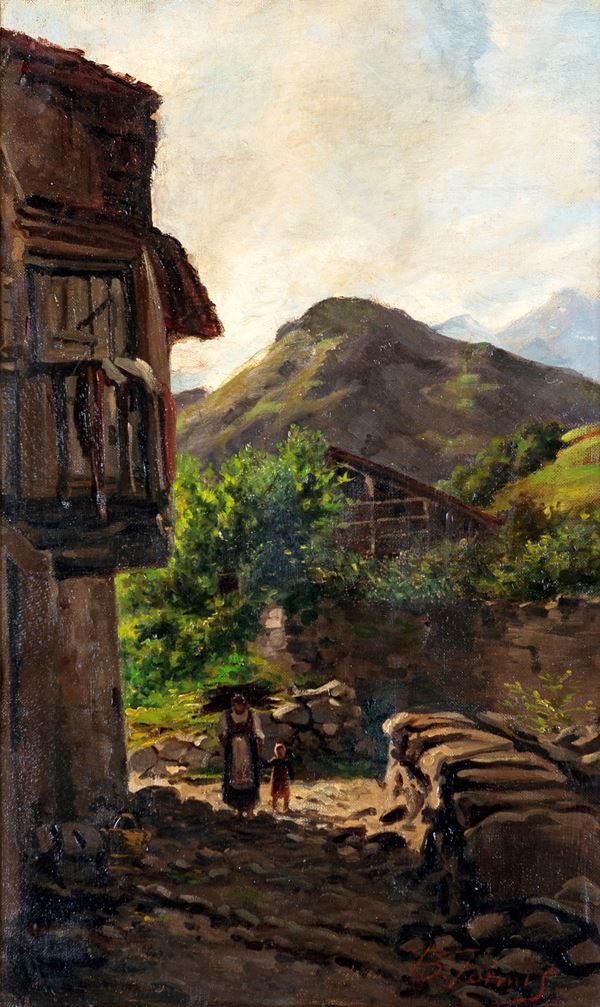 Achille Formis Befani - Veduta della Val Vigezzo