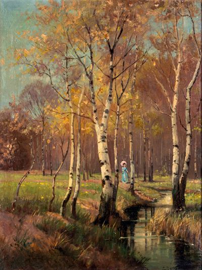 Bosco di Betulle con Figura
