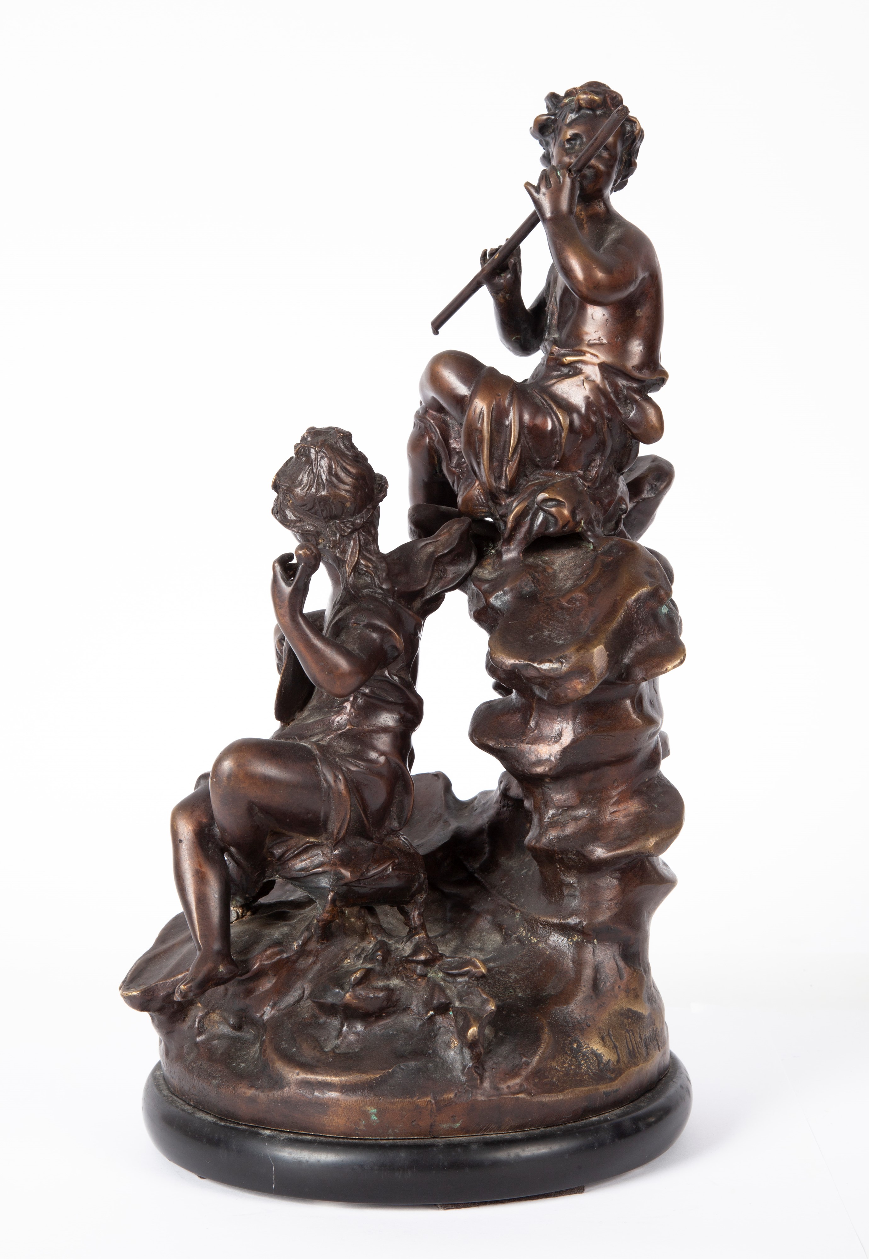 Scultore Francese del XIX Secolo - Fanciulli Suonatori (nei Modi di Claude Michel Clodion)