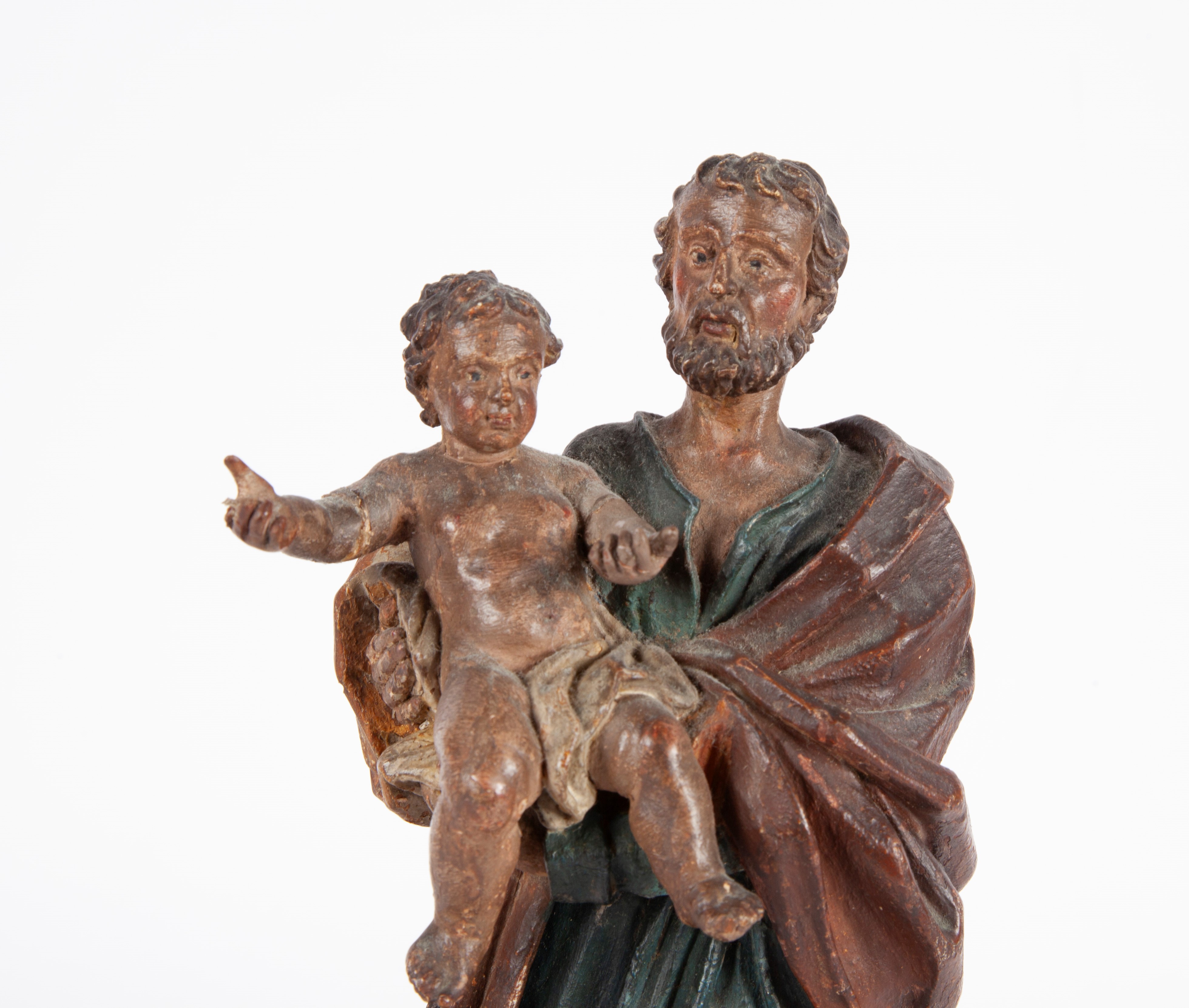 Scultore Italiano del XVIII Secolo - San Giuseppe Col Bambino
