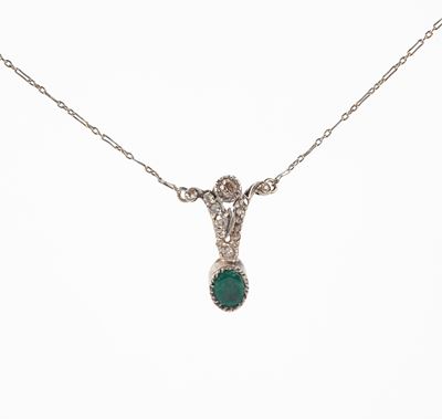 Pendente in Oro Diamanti e Smeraldo