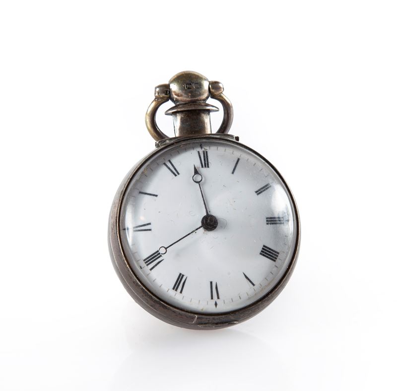 John Ellicott - Orologio da Tasca con Cassa in Argento, Meccanica a Conoide con Scappamento a Cil...