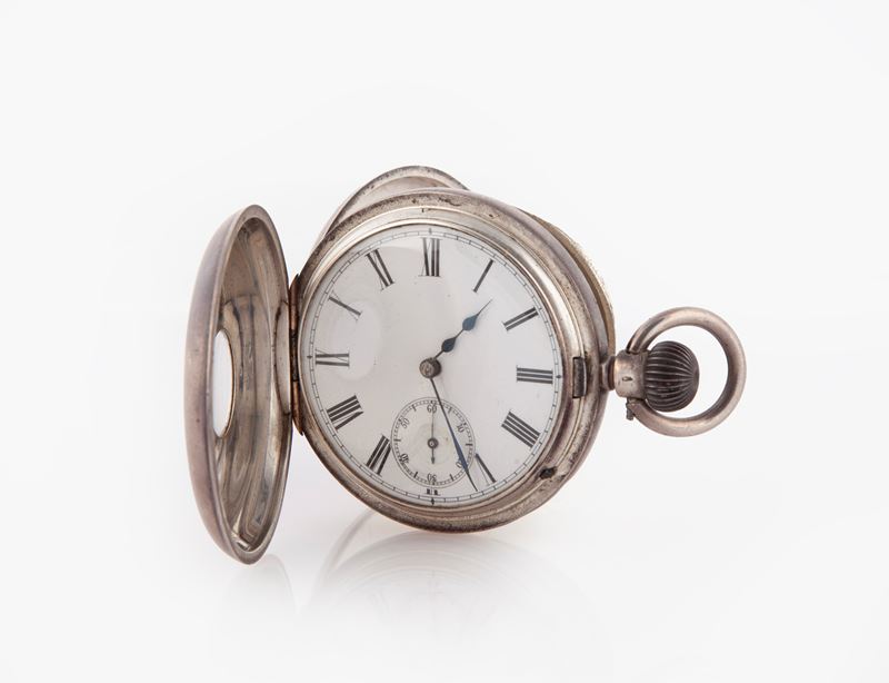 Edward & Sons - Orologio da Tasca in Argento 935/000 a Occhio di Bue, Meccanica Remontoir, Quadra...