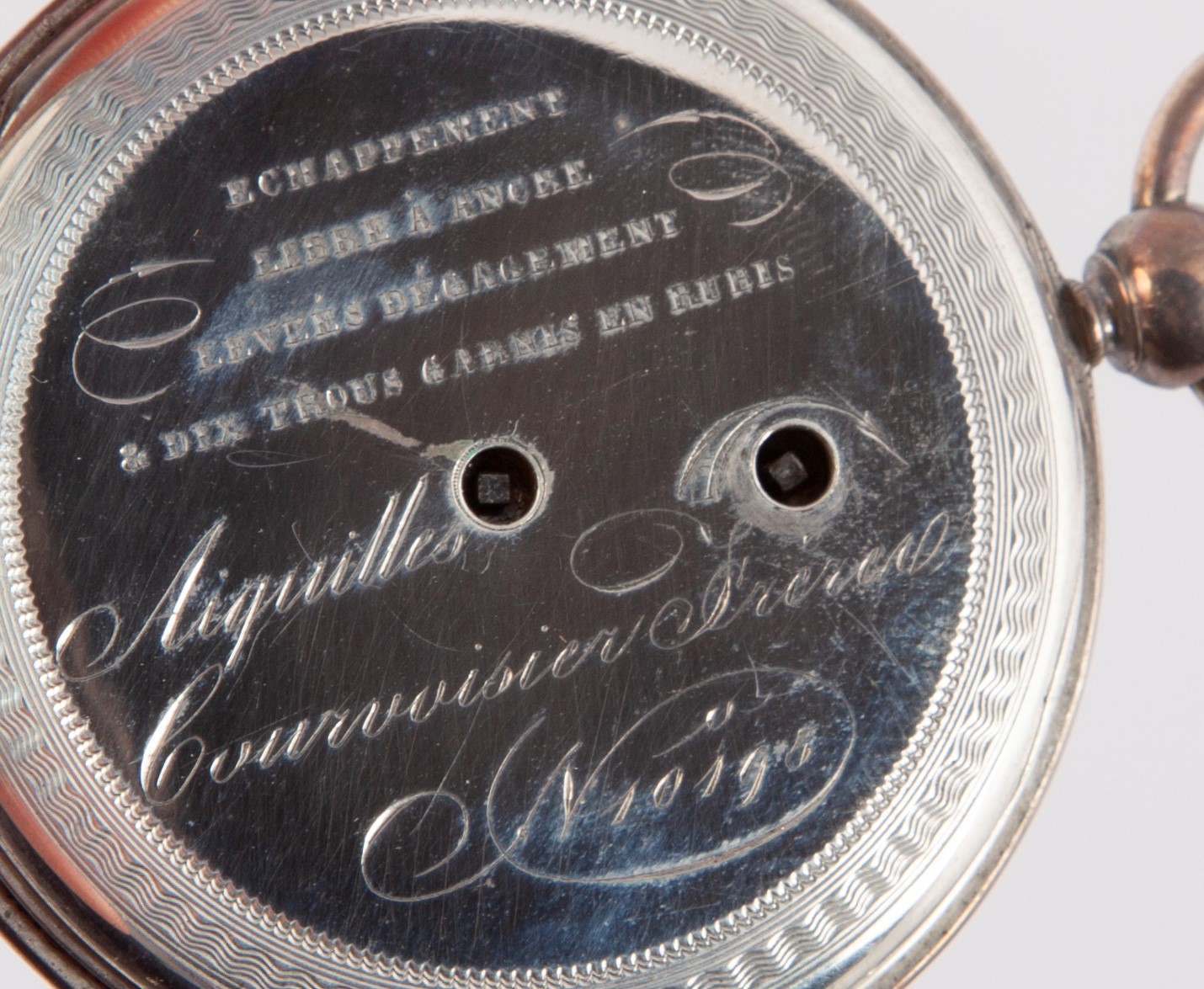 Courvoisier Fréres - Orologio da Tasca in Argento, Scappamento Ad Ancora Bilanciere con Viti, Spi...