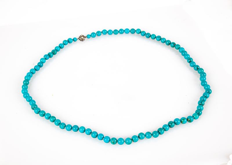 Collana in Turchese Chiusura in Metallo