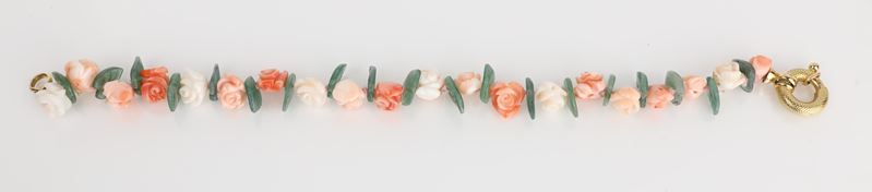 Bracciale Corallo e Giada