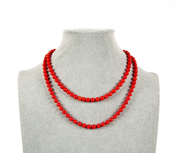 Collana in corallo rosso