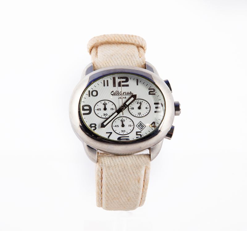 Altanus Jeans 7800 Steel Collection - Orologio da Polso al Quarzo da Uomo Cronografo in Acciaio c...