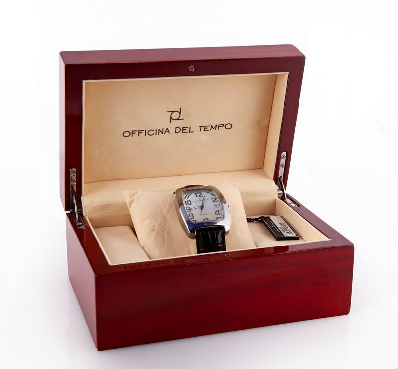 Officina del Tempo Casablanca - Orologio da Polso da Uomo Automatico in Acciaio con Datario. Sche...