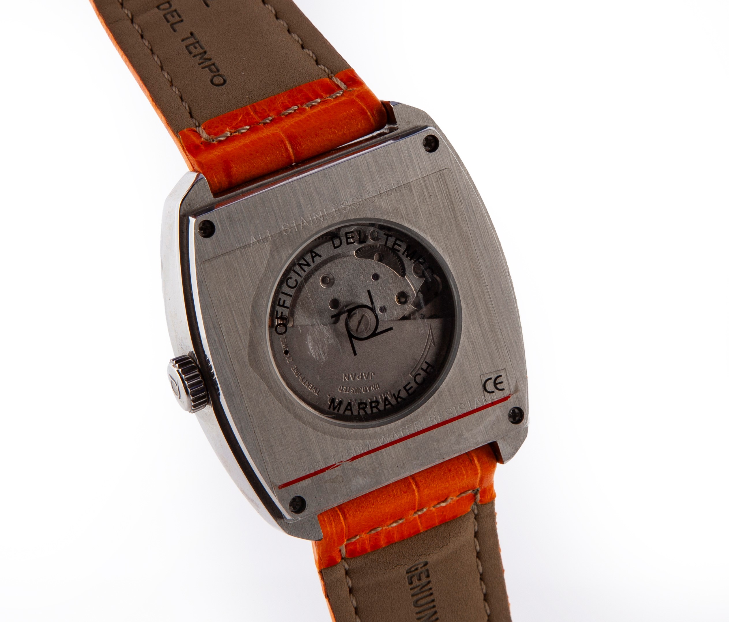 Officina del Tempo Marrakech - Orologio da Polso da Uomo Automatico in Acciaio. Scheletrato con D...