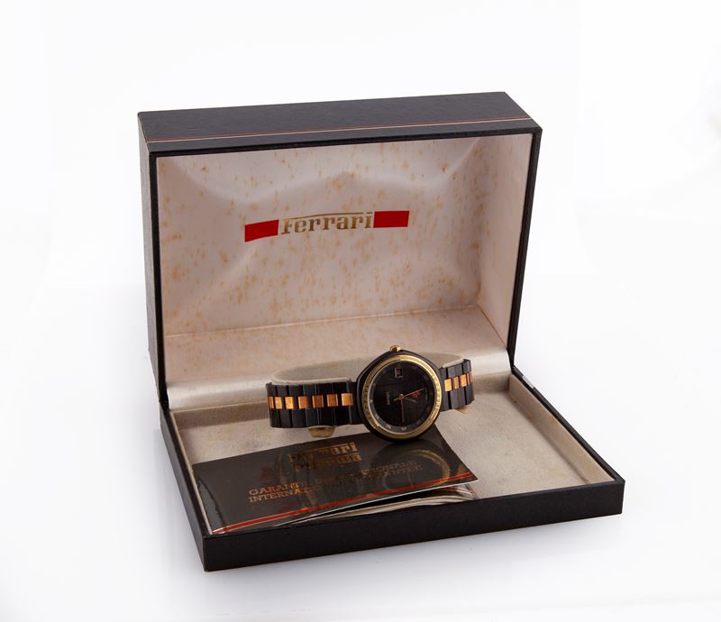 Ferrari Formula - Orologio da Polso da Uomo al Quarzo in Acciaio, Acciaio Brunito e Dorato, con D...