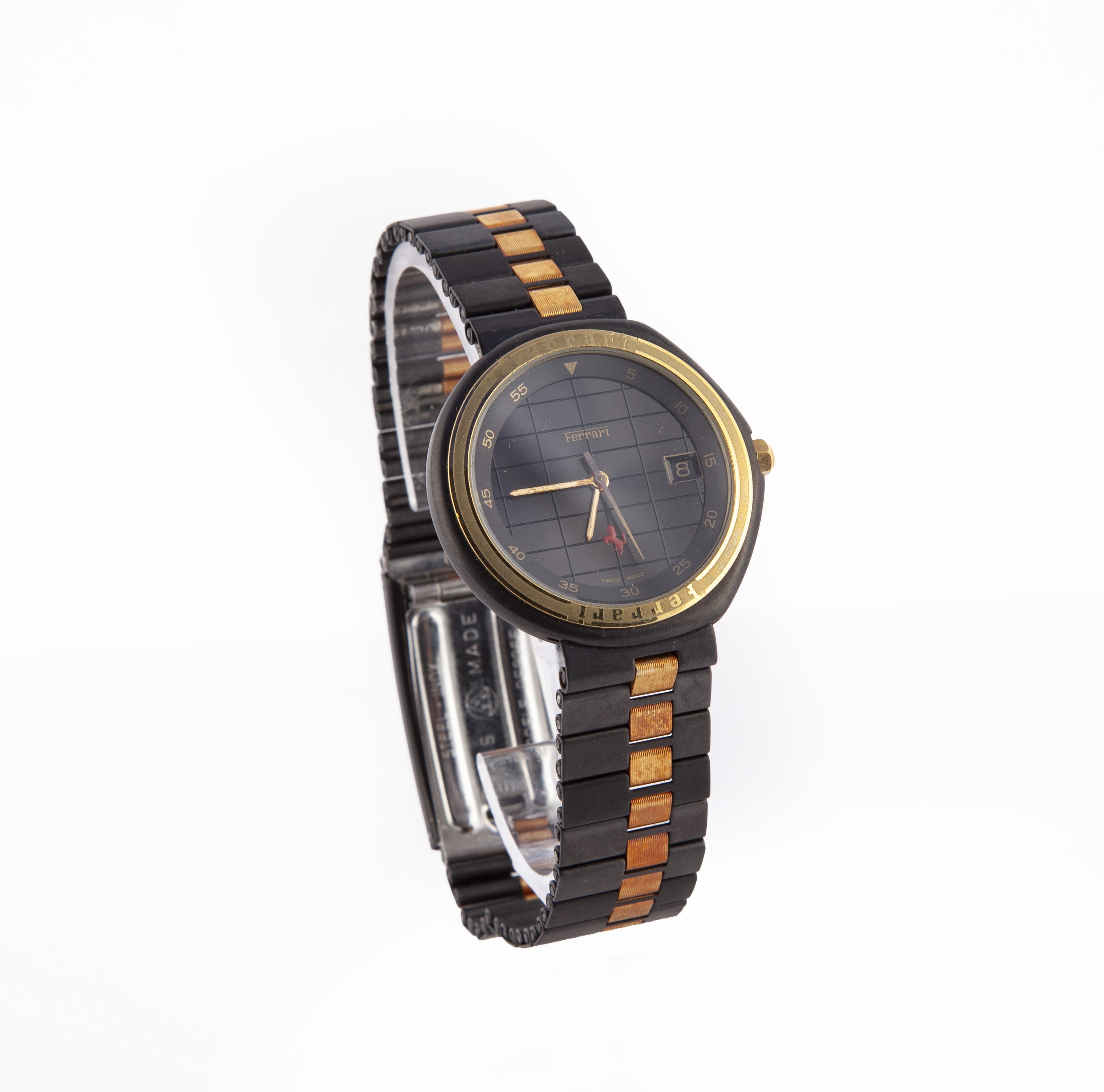 Ferrari Formula - Orologio da Polso da Uomo al Quarzo in Acciaio, Acciaio Brunito e Dorato, con D...