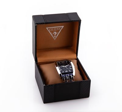 Guess - Orologio da Polso al Quarzo da Uomo con Calendario in Acciaio con Bracciale Originale in ...