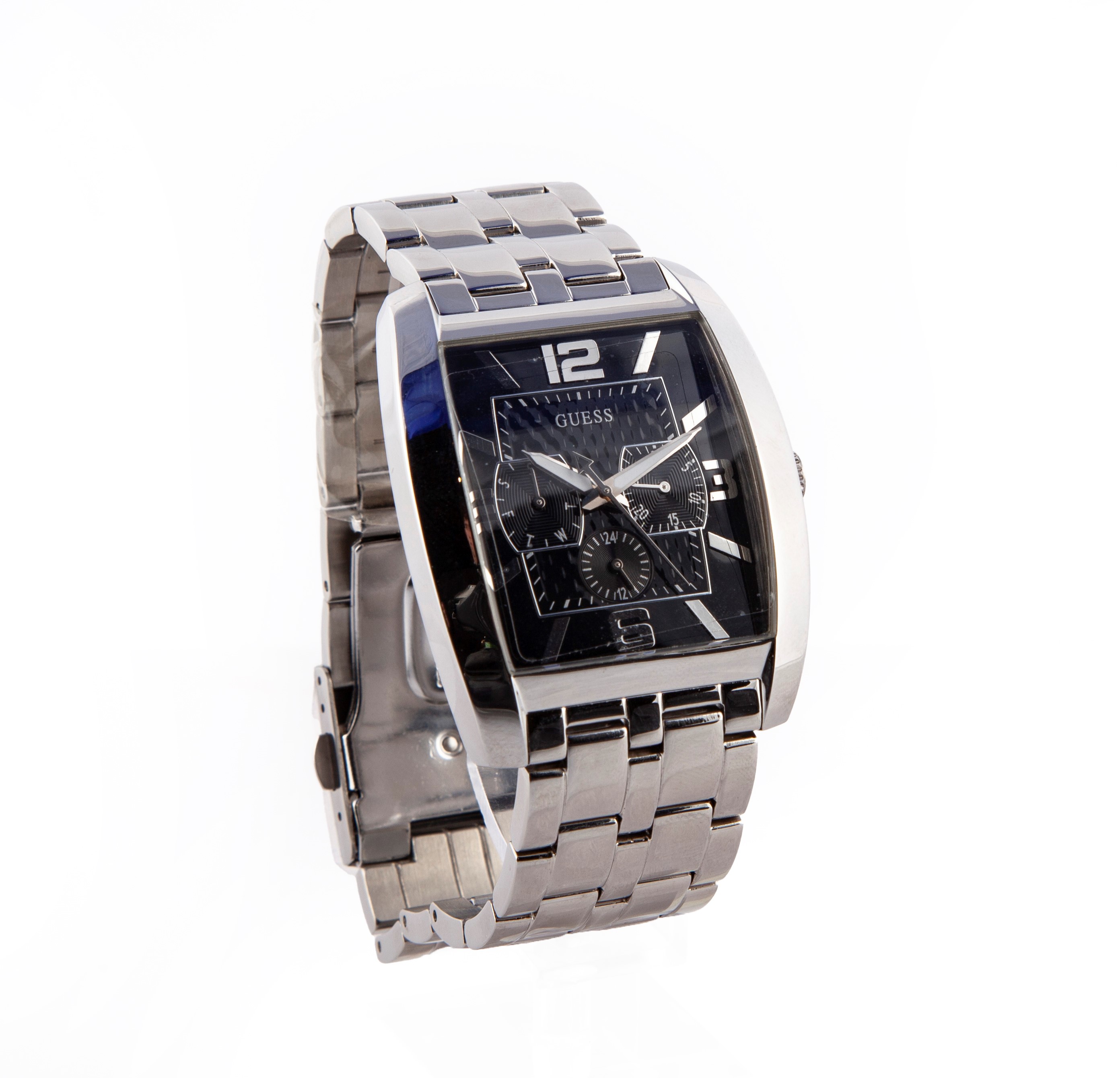Guess - Orologio da Polso al Quarzo da Uomo con Calendario in Acciaio con Bracciale Originale in ...