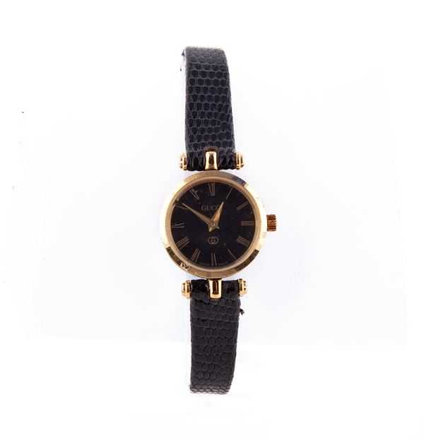 Gucci 4500 - Orologio da polso al quarzo da donna in acciaio brunito