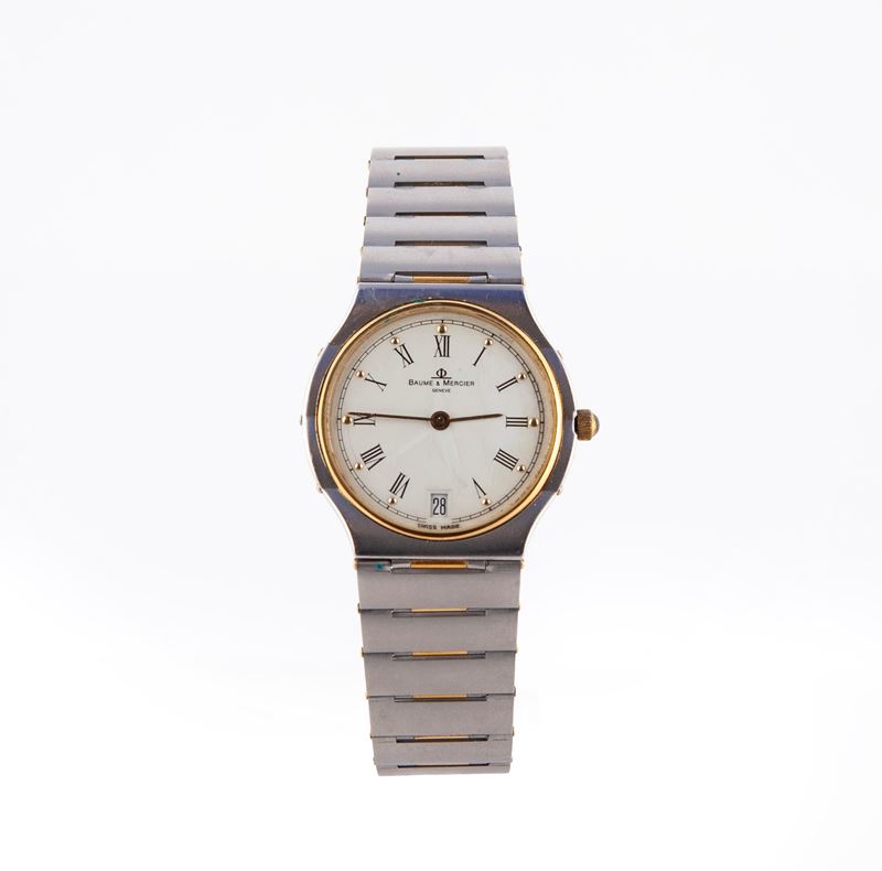 Baume & Mercier 1830 - Orologio da Polso al Quarzo da Donna in Acciaio ed Acciaio Dorato con Data...