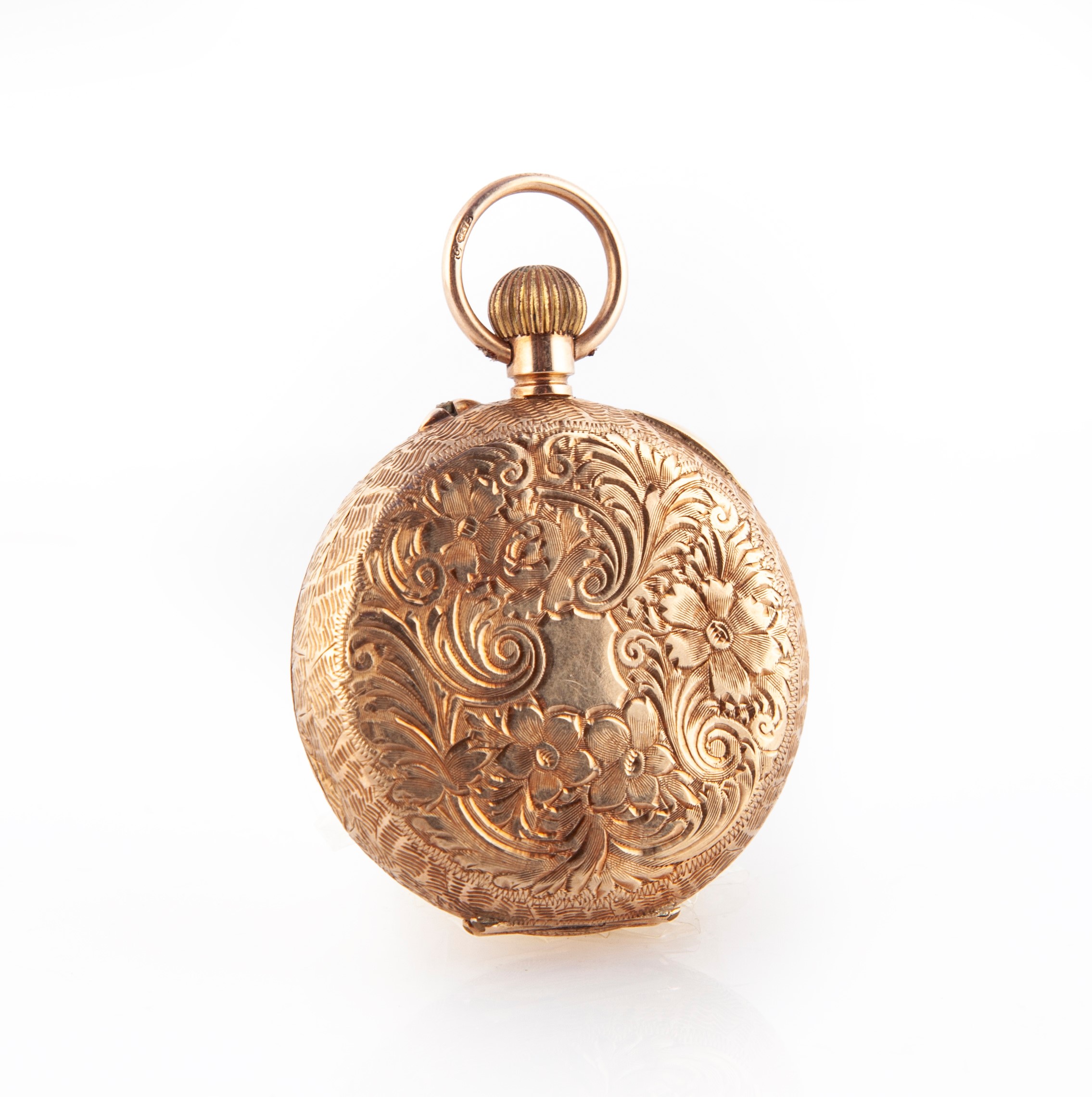 Anonimo Svizzero - Orologio da Tasca da Donna Remontoir con Cassa Inglese in Oro 375/000