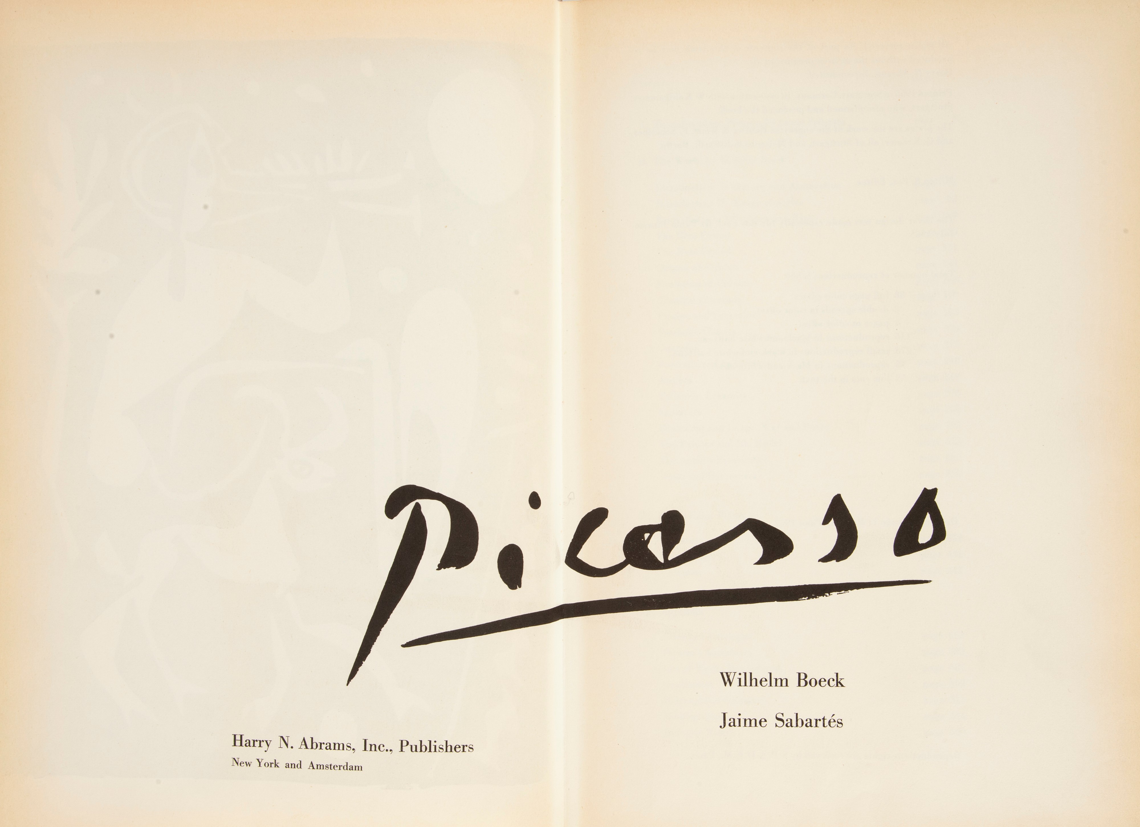 Wilhelm Boeck / Jaime Sabartés - Picasso