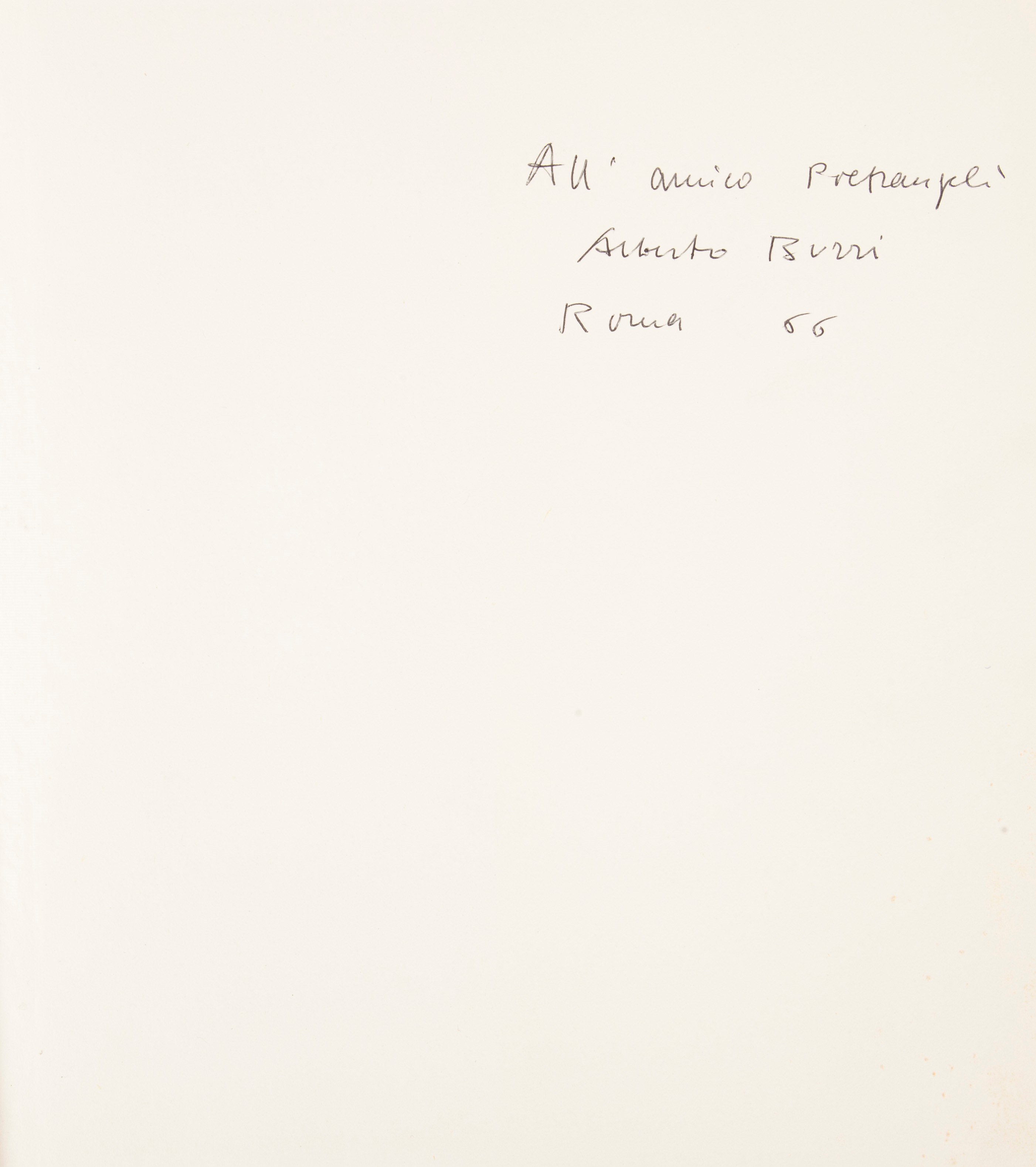 Cesare Brandi - Burri (con Dedica del Maestro Burri Datata Roma 66)