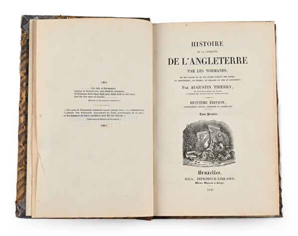 Historie de la Conquete de l'Angleterre par Les Normands, Thierry