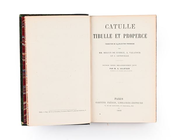 Catulle, Tibulle et Properce, Garnier