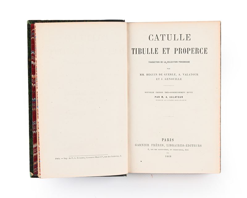 Catulle, Tibulle et Properce, Garnier