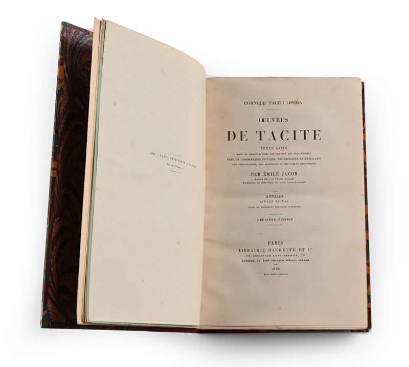 Cornelii Taciti Opera, Oeuvres de Tacite, Emile Jacob