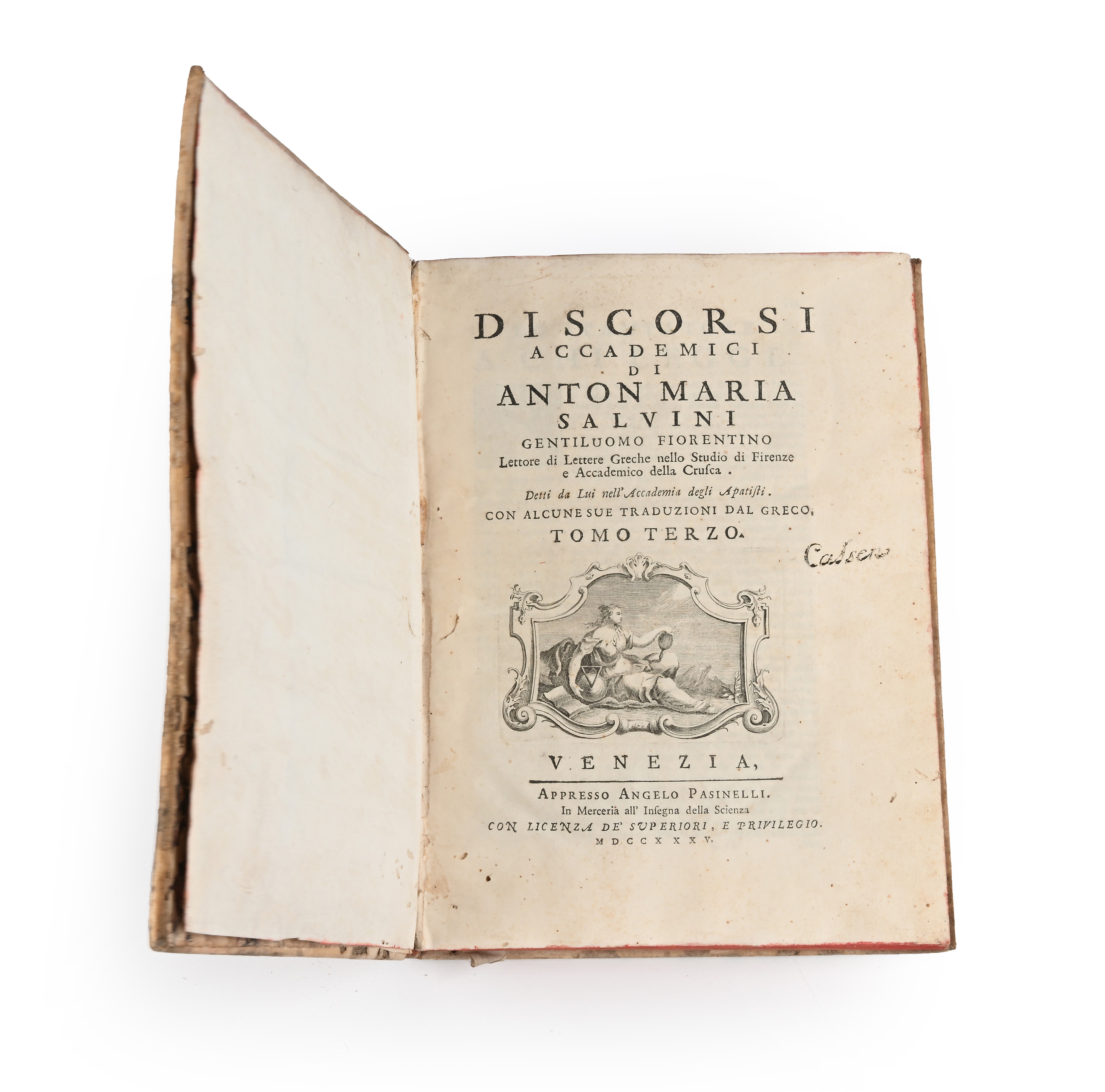 Discorsi Accademici di Anton Maria Salvini. Tomo Primo-Terzo