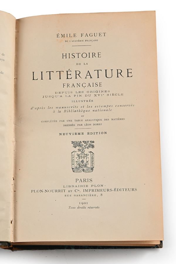 Faguet, Historie de la Literature Francaise