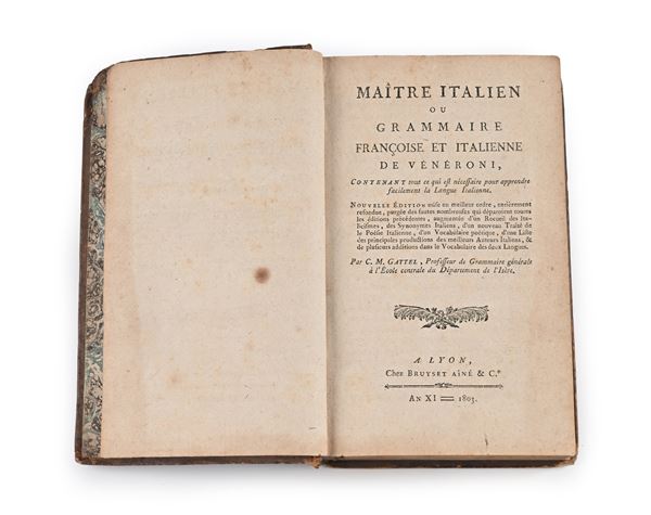 Maitre Italien ou Grammaire Francois et Italienne