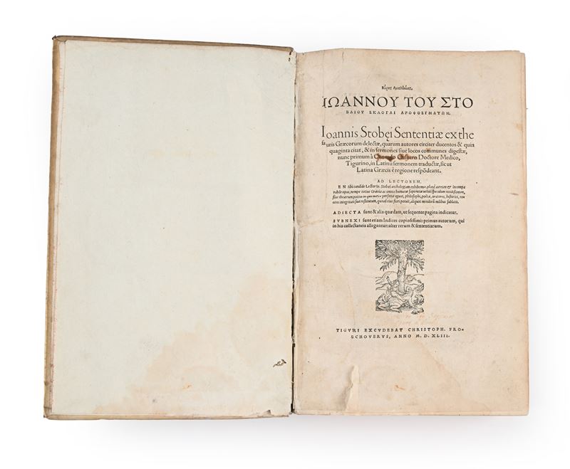 Ioannis Stobei Sententiae ex thesauris Graecorum delectae, quarum autores circiter ducentos & qui...