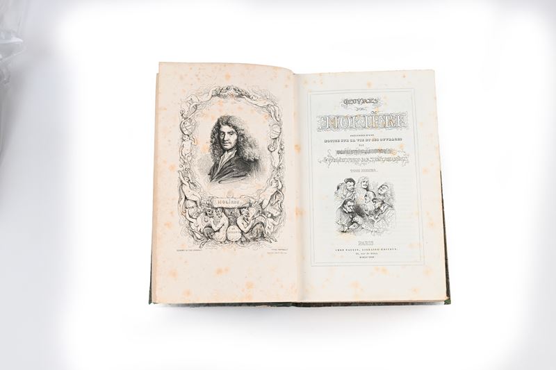 Oeuvres de Molière précédées d'une notice sur sa vie et ses ouvrages par M. Sainte-Beuve. Vignett...