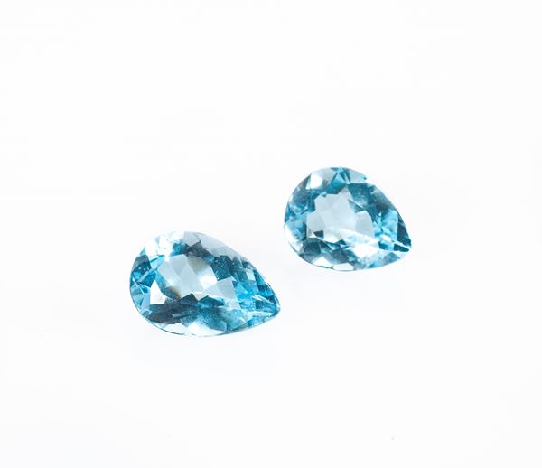 Coppia di acquamarine ct. 7,04